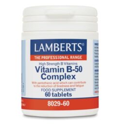 Lamberts B-50 Complex Εξειδικευμένη Διατροφική Φόρμουλα Υψηλής Ισχύος, 60 Ταμπλέτες