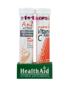 Health Aid Α-Ζ Active Multi+Q10 Eff. 20T Promo (+Vitamin C1000Mg Δώρο)