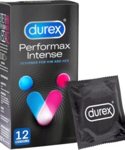 Durex Προφυλακτικά Με Κουκκίδες, Ραβδώσεις και Επιβραδυντικό Τζελ Performax Intense 12 τεμάχια