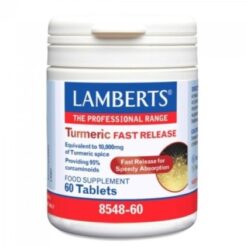 Lamberts Turmeric Fast Release, Συμπλήρωμα Διατροφής Κουρκουμίνης, 60 ταμπλέτες