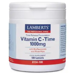 Lamberts Vit. C 1000mg, Συμπλήρωμα Διατροφής Βιταμίνης C, 180 Ταμπλέτες