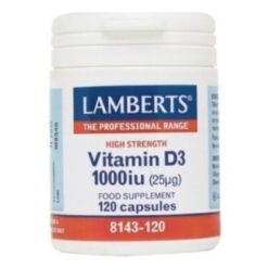 Lamberts Vitamin D3 1000iu Υγεία Οστών, Δοντιών, Ανοσοποιητικού (25μg), 120 Κάψουλες