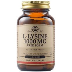 Solgar L-Lysine 1000mg Συμπλήρωμα Διατροφής για Πρόληψη & Επιτάχυνση Χρόνου Ανάρρωσης του Απλού Έρπη, 50 Φυτικές Κάψουλες