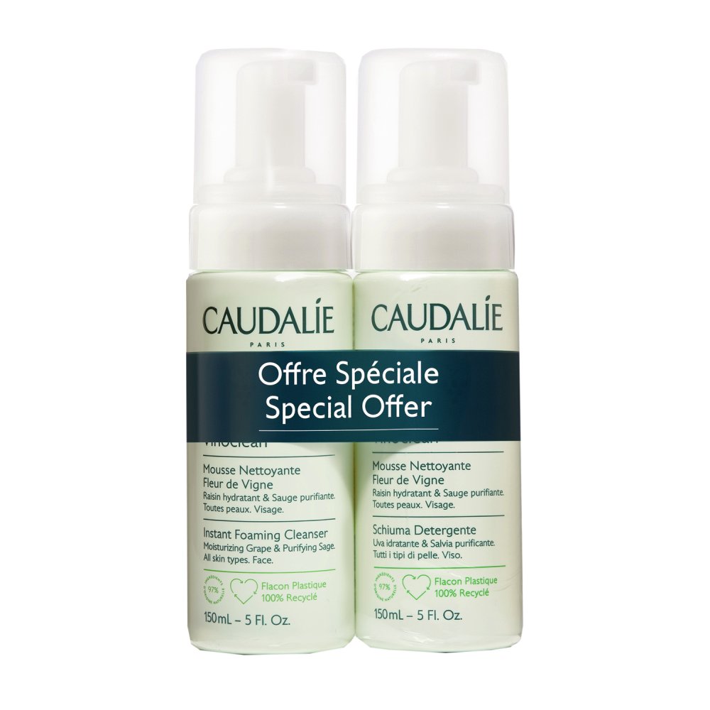 Caudalie Duo Vinoclean Instant Foaming Cleanser 150ml