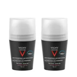 Vichy Promo Anti-Transpirant 48h Roll On Ανδρικό Αποσμητικό για Ευαίσθητες Επιδερμίδες -50% Έκπτωση στο 2ο προϊόν, 2x50ml