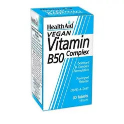 Health Aid Vitamin B50 Complex, 30tabs