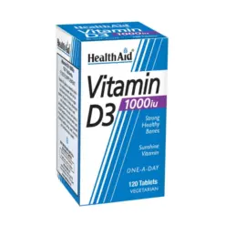 Health Aid Vitamin D3 1000 IU, 120 tabs
