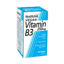 Health Aid Vitamin B3 (Niacin) 250mg, 90tabs