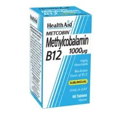 Health Aid Metcobin Methycobalamin B12 1000µg, 60 sublingual tabs