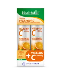 Health Aid Vitamin C 1000mg Orange Promo 1+1, 2x20eff.tabs