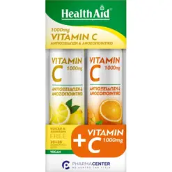 Health Aid Vitamin C 1000mg Lemon & Orange Promo 1+1, 2x20eff.tabs