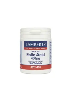 LAMBERTS FOLIC ACID 400MCG 100TABS