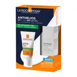 La Roche-Posay Anthelios Uvmune 400 Oil Control Gel Cream SPF50+ Αντηλιακή Κρέμα Προσώπου, 50ml & Toleriane Sensitive, 15ml