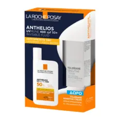 La Roche-Posay Anthelios UVMUNE 400 Fluid SPF50+ Aντηλιακό Προσώπου για Κανονικό-Μικτό Δέρμα & Δώρο Toleriane Sensitive Ενυδατική Κρέμα, 15ml, 1σετ