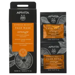 Apivita Express Beauty Μάσκα Προσώπου με Πορτοκάλι για Λάμψη 2x8ml