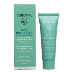 Apivita Just Bee Clear Blemish Control Mattifying Moisturizer, Κρέμα κατά των Ατελειών, 40ml
