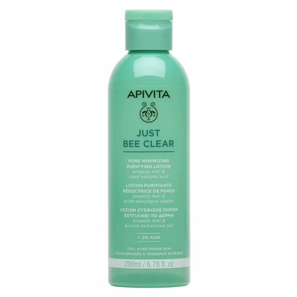 Apivita Just Bee Clear Purifying Lotion Λοσιόν Σύσφιξης Πόρων, 200ml