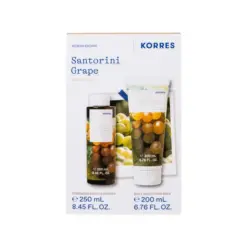 Korres Santorini Grape Promo με Santorini Grape Renewing Body Cleanser Αφρόλουτρο, 250ml & Body Smoothing Milk Γαλάκτωμα Σώματος, 200ml, 1σετ