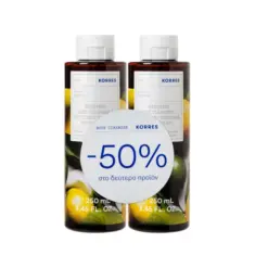 Korres Promo (- 50% στο Δεύτερο Προϊόν) Citrus Αφρόλουτρο, 2x250ml, 1σετ