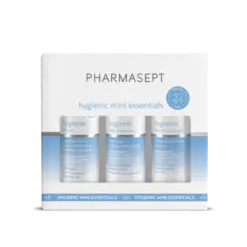 Pharmasept Hygienic Mini Essentials Σετ Περιποίησης με Hygienic Daily Shampoo Σαμπουάν, 100ml, Hygienic Shower Αφρόλουτρο, 100ml & Hygienic Ultra Hydra Lotion Λοσιόν Σώματος, 80ml, 1σετ
