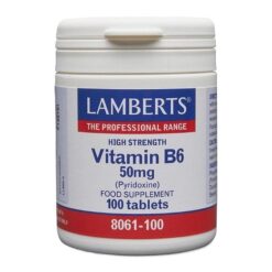 Lamberts Vitamin B6 50mg, Βιταμίνης B6, 100 ταμπλέτες
