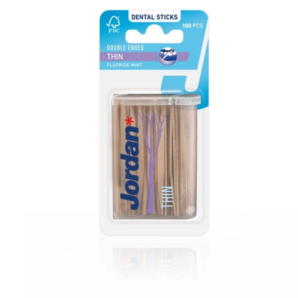 Jordan Dental Sticks Thin Οδοντογλυφίδες 100 τεμάχια