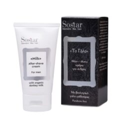 Sostar Το Γάλα After Shave Ενυδατική Κρέμα για Μετά το Ξύρισμα με Βιολογικό Γάλα Γαϊδούρας, 50ml