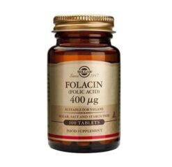 Solgar Folacin (Folic Acid) 400μg, Συμπλήρωμα Φυλλικού Οξέος, 100 Ταμπλέτες