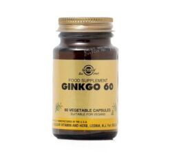 SOLGAR Ginkgo Biloba 60 Συμπλήρωμα Διατροφής με Γκίνγκο Μπιλόμπα για Ενίσχυση της Μνήμης & της Πνευματικής Απόδοσης, 60 κάψουλες