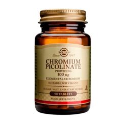 Solgar Chromium Picolinate 100mcg Συμπλήρωμα Διατροφής για τον Έλεγχο του Σακχάρου και τον Μεταβολισμό του Λίπους 90 Ταμπλέτες