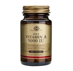 Solgar Vitamin A 5000IU Όραση, Νύχια, Μαλλιά-Αναπνευστικές Μολύνσεις 100 Tablets