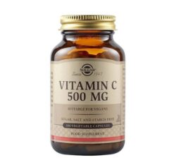 Solgar Vitamin C 500mg, Συμπλήρωμα Διατροφής Βιταμίνη C για Ενίσχυση Ανοσοποιητικού, Πρόληψη & Αντιμετώπιση Κρυολογήματος, 100 Φυτικές Κάψουλες