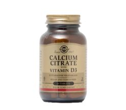 Solgar Calcium Citrate with Vitamin D3, Συμπλήρωμα Διατροφής Ασβεστίου με Βιταμίνη D3, 60 Ταμπλέτες