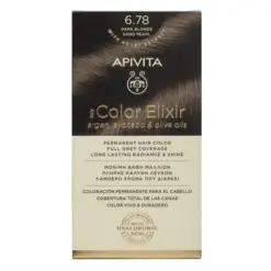 Apivita My Color Elixir, Βαφή Μαλλιών Ξανθό Σκούρο Μπεζ Περλέ – 6,78