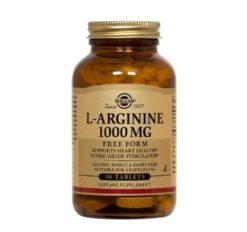 Solgar L-Arginine 1000mg Συμπλήρωμα διατροφής για τόνωση και ενδυνάμωση του μυϊκού συστήματος και της σεξουαλικής υγείας, 90 ταμπλέτες