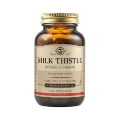 Solgar Milk Thistle - Προστασία Ήπατος, Αποτοξίνωση με Γαϊδουράγκαθο, 50 Φυτικές Κάψουλες