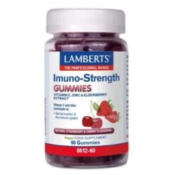 Lamberts Immuno-Strength Gummies με Φυσική Γεύση Κεράσι και Φράουλα, 60 Ζελεδάκια