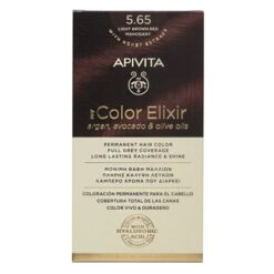 Apivita My Color Elixir, Βαφή Μαλλιών Καστανό Ανοιχτό Κόκκινο Μαονί – 5.65