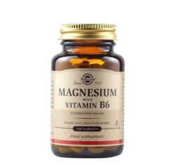 Solgar Magnesium + B6 Συμπλήρωμα Διατροφής Μαγνήσιο σε Συνδυασμό με Βιταμίνη Β6, 100 ταμπλέτες
